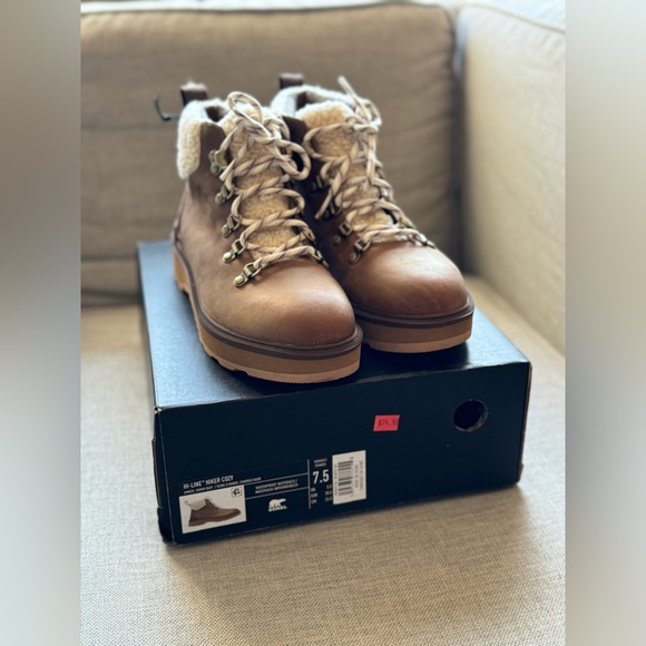 Sorel Women's Lace Up Boots - Brown and Cream - Picture 8 of 12